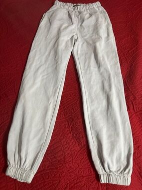 Brandy Melville heavy weight  Light Gray Fleece-Lined Joggers size small